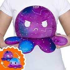 Big Reversible Octopus Plushie: Stars and Purple